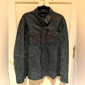 John Varvatos Leather Shacket (Dressy Shirt/Jacket). Worn just a few times.